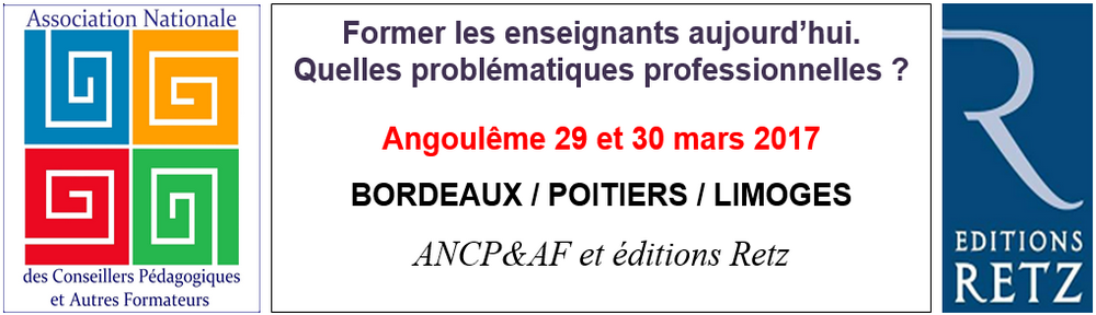Colloque inter-académique ANCP et AF Angoulême 2017